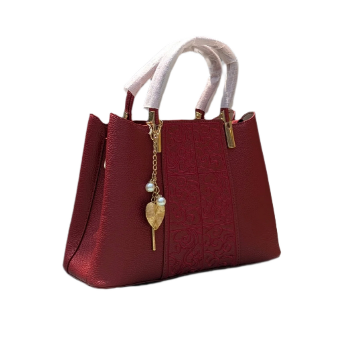 Red Emboridered Handbag