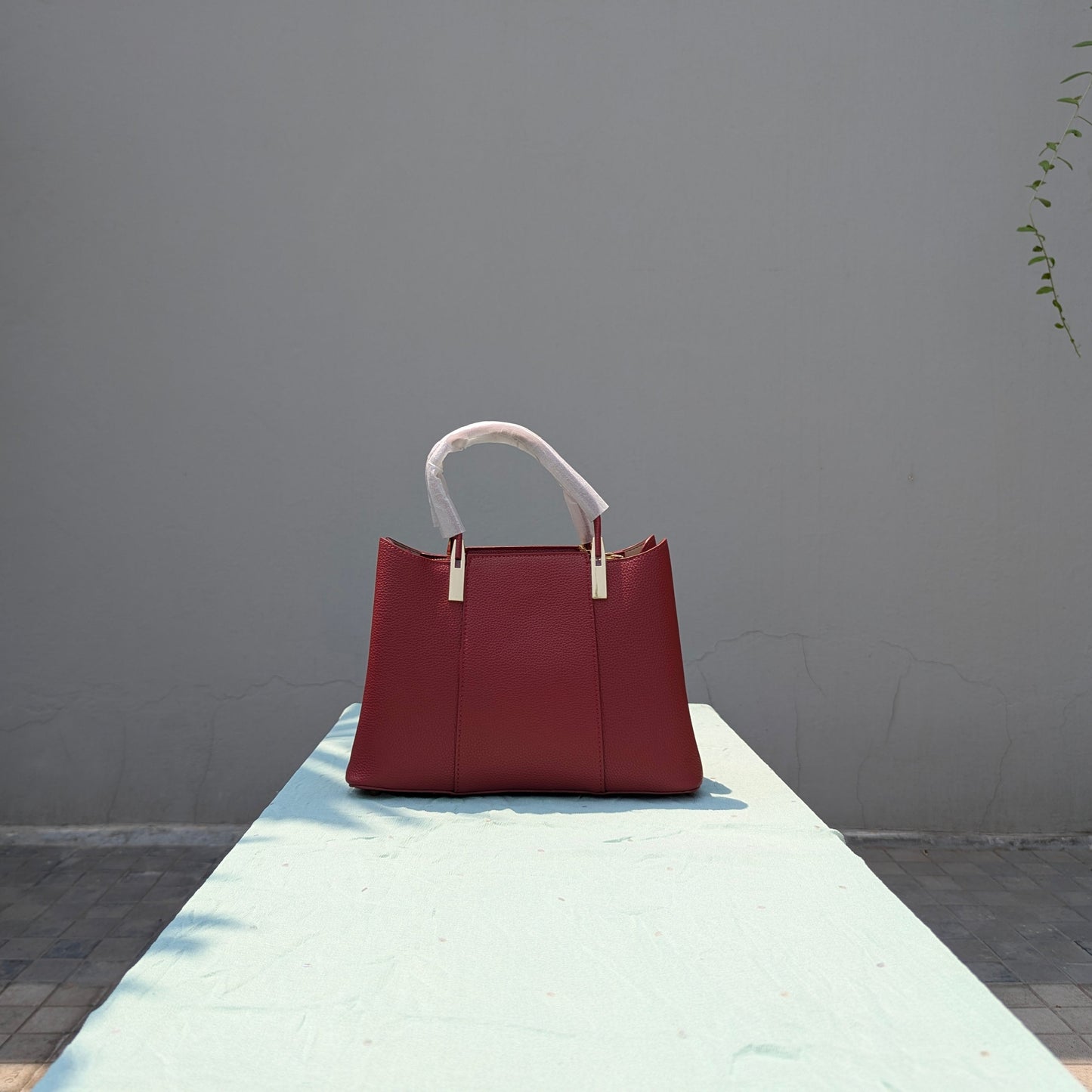 Red Emboridered Handbag