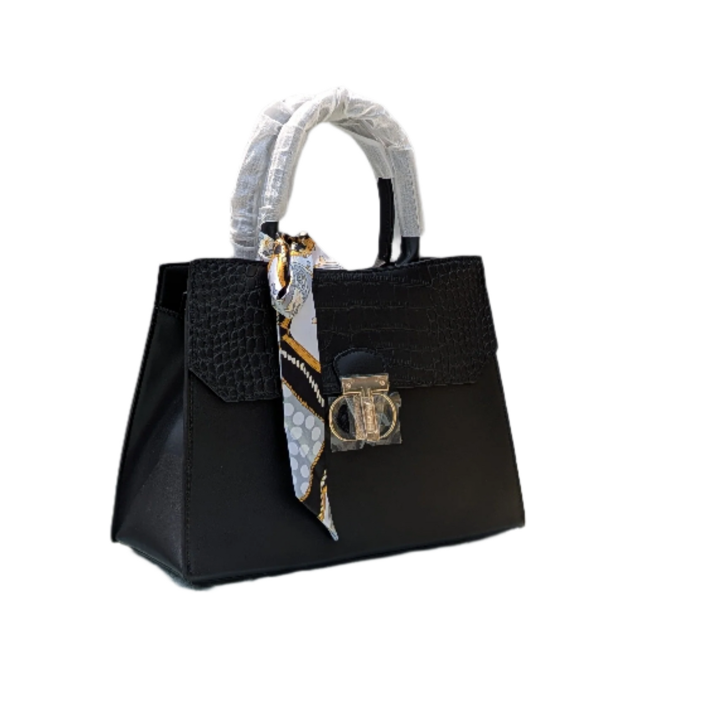 Black Crocodile-skin Handbag