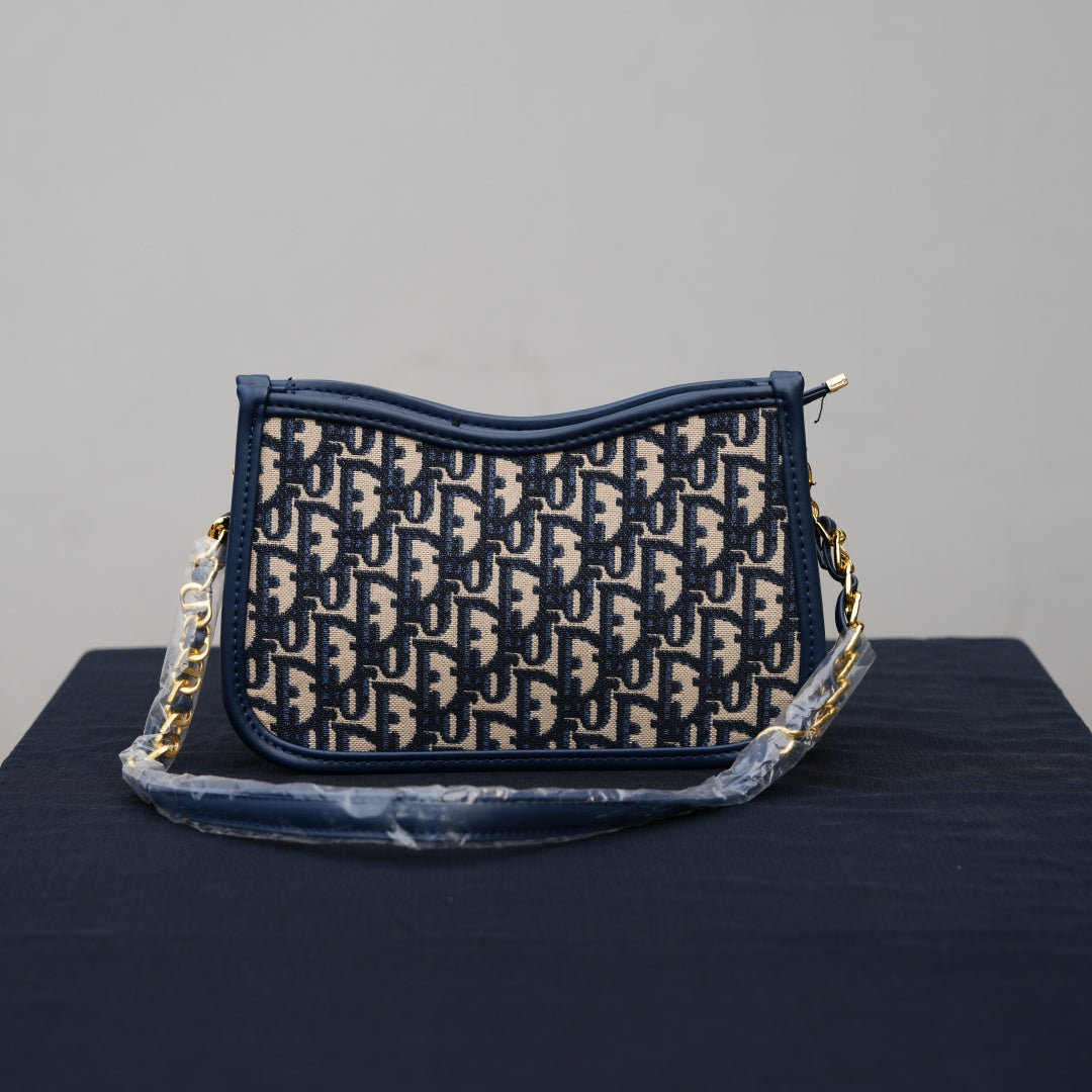 CHRISTIAN Dℹor - CD Signature Hobo Mini Bag - BLUE