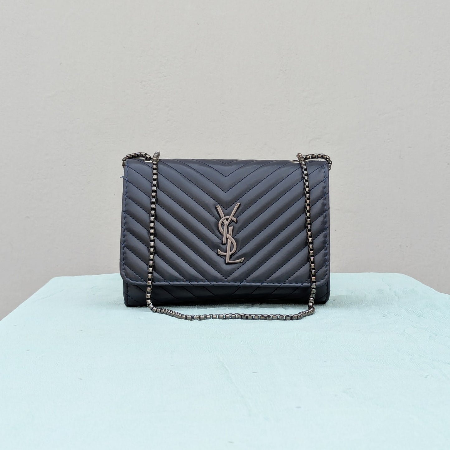 YSL Loulou [Inspired] Crossbody Bag - Midnight Blue