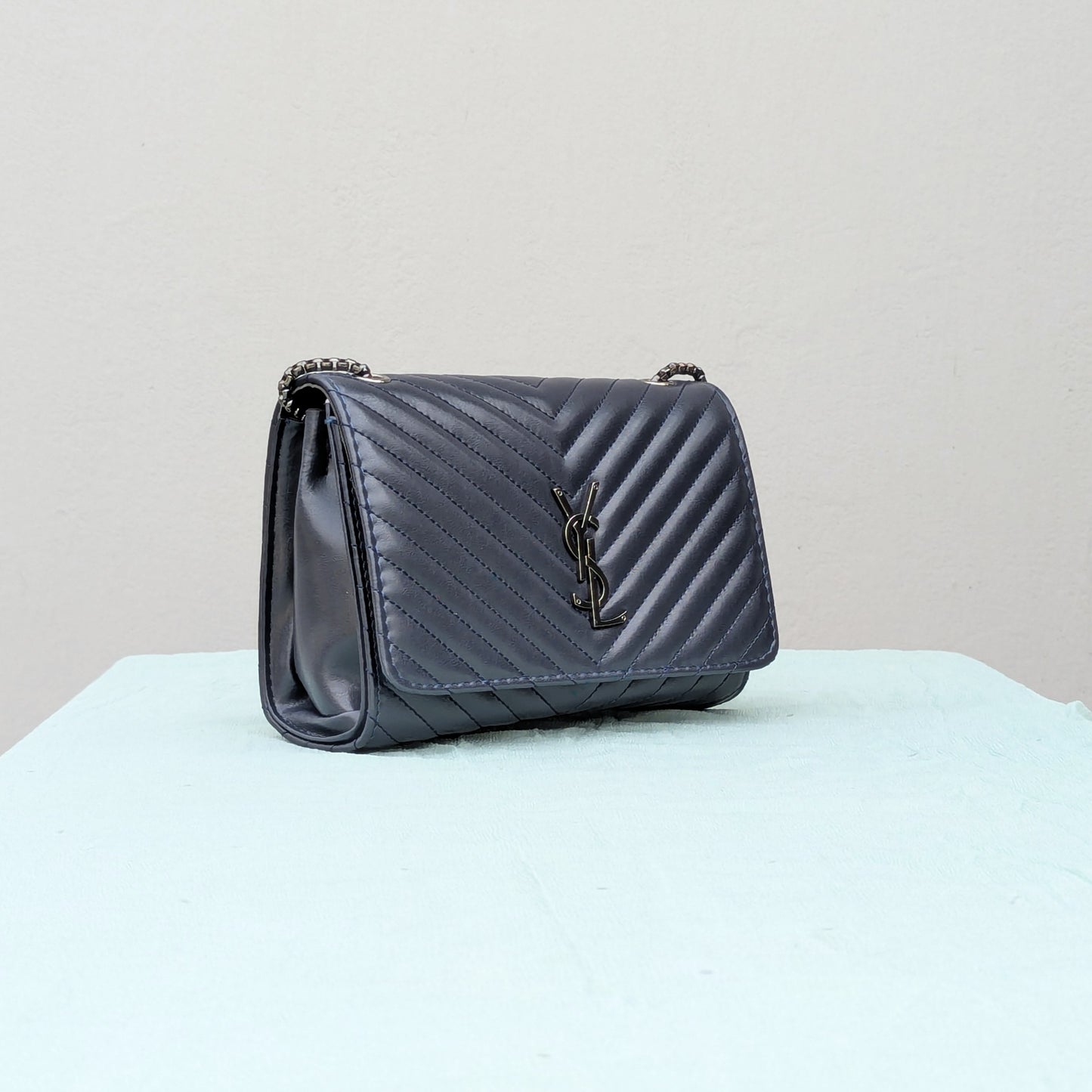 YSL Loulou [Inspired] Crossbody Bag - Midnight Blue