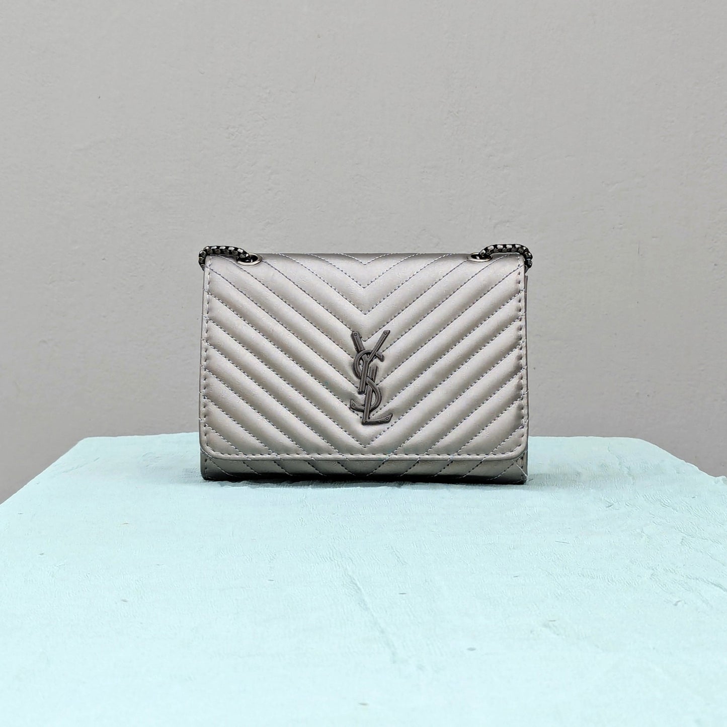 YSL Loulou [Inspired] Crossbody Bag - Silver