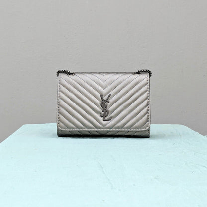 YSL Loulou [Inspired] Crossbody Bag - Silver