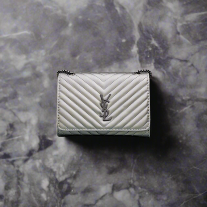 YSL Loulou [Inspired] Crossbody Bag - Silver
