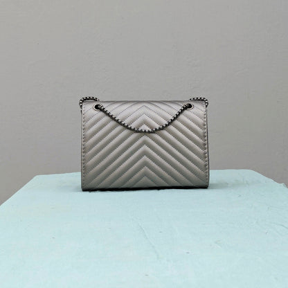 YSL Loulou [Inspired] Crossbody Bag - Silver