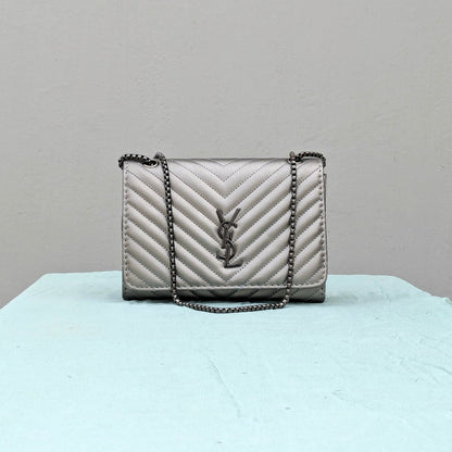 YSL Loulou [Inspired] Crossbody Bag - Silver