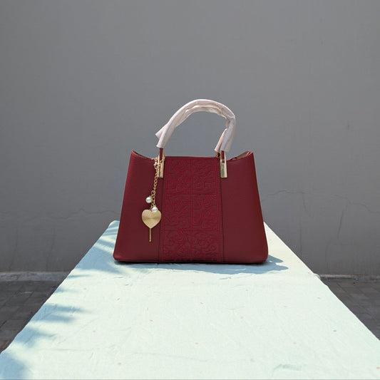 Red Emboridered Handbag