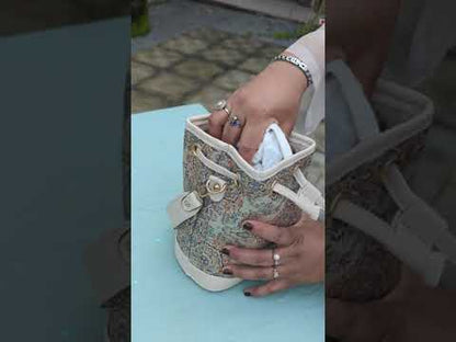 Bucket Bag - White and Gold