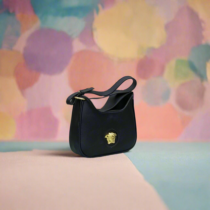 VERSA©E GRE©A G𖦹DDESS HOBO BAG- Black