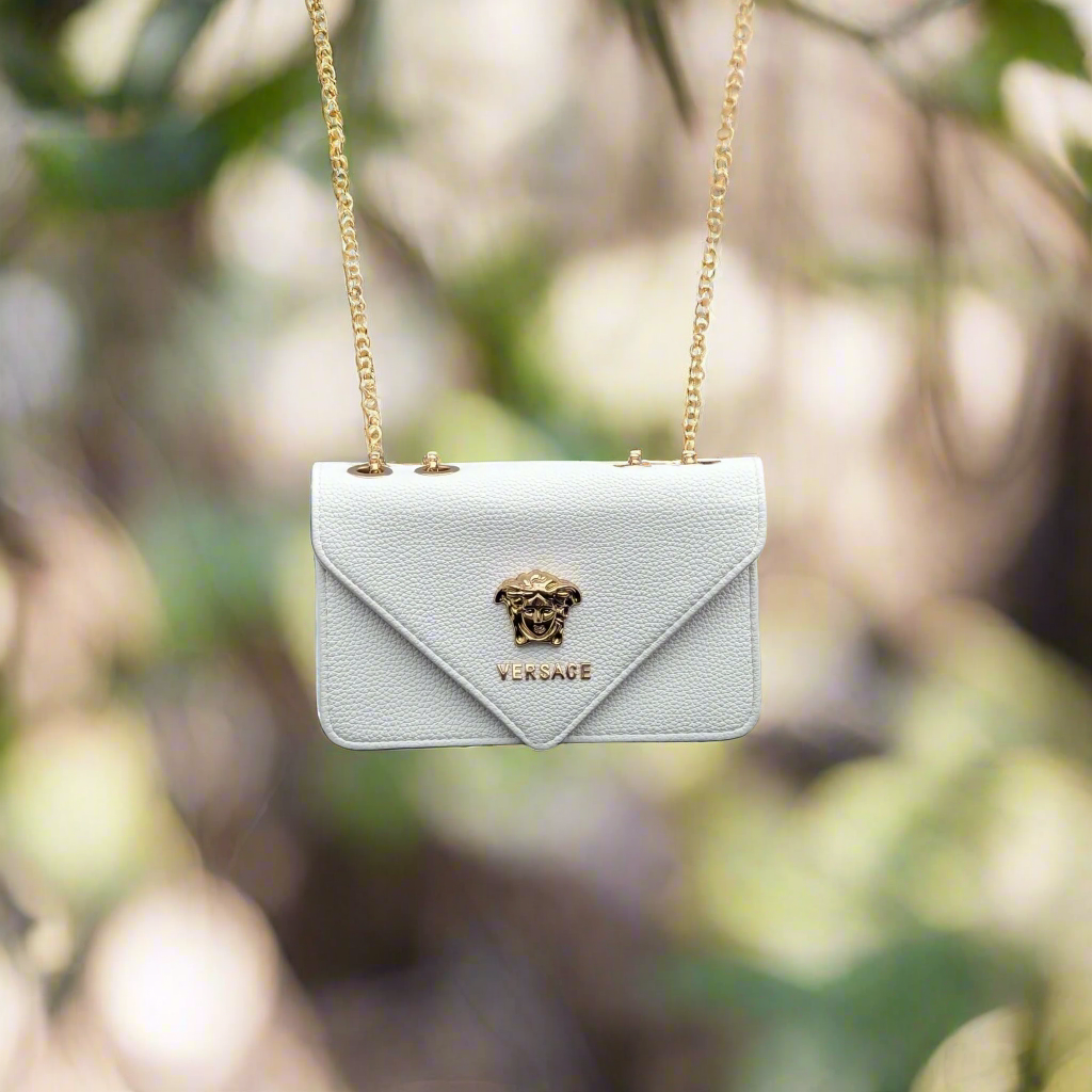 VERSA©E LA MEDU🆂A ENVELOP CLUTCH- White